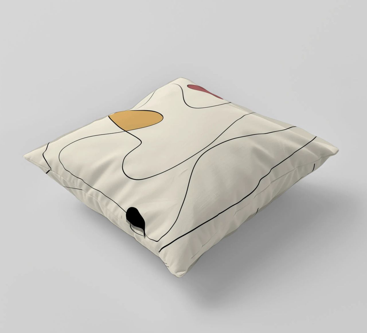 Minimal graceful line art abstract 20 decorative cushion by Little Dean