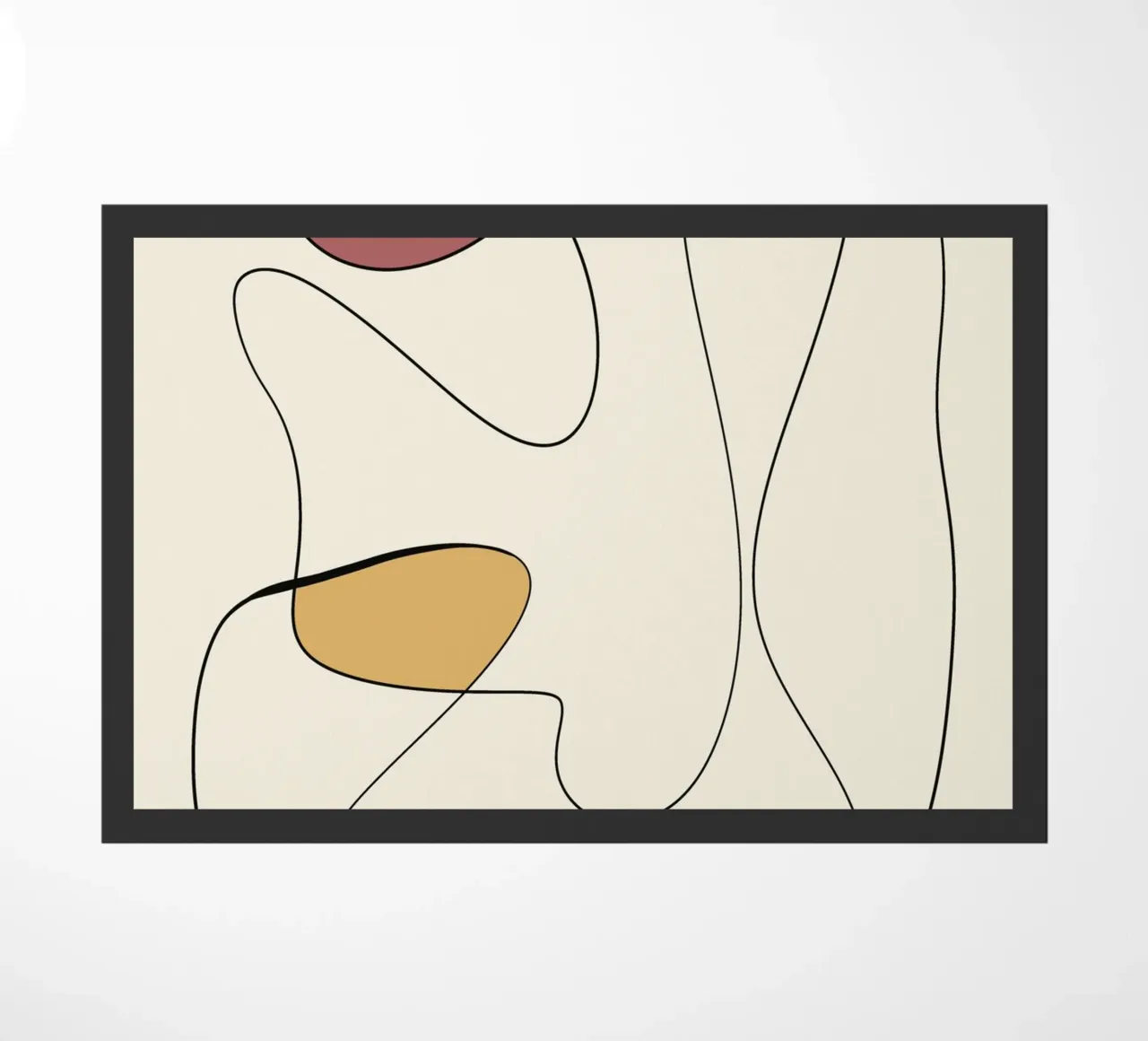 Arte lineal minimalista abstracto 20 felpudo de Little Dean