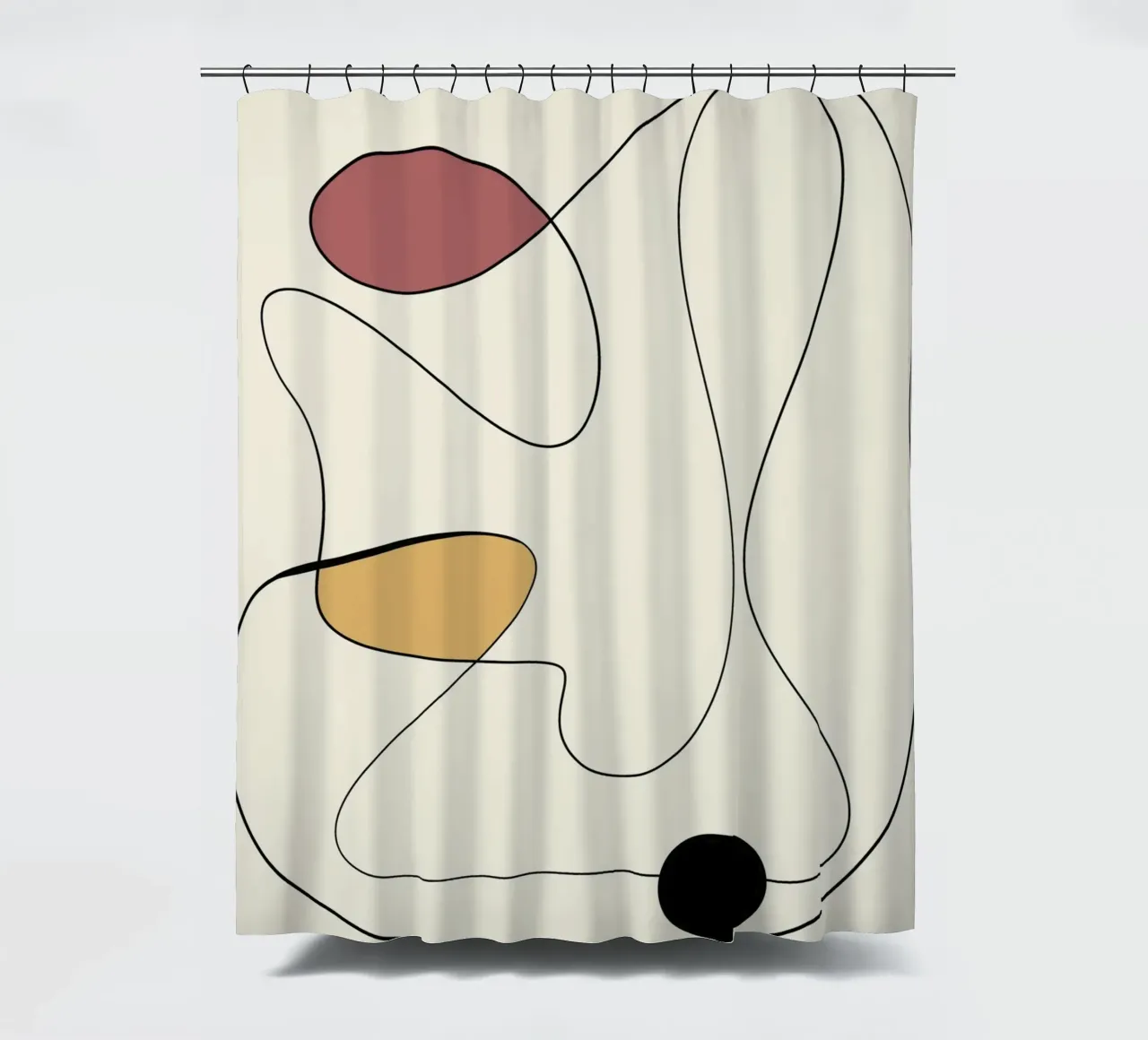 Minimal graceful line art abstract 20 tenda da doccia da Little Dean