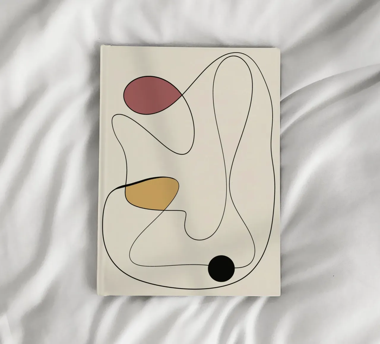 Minimale anmutige Linie Kunst abstrakt 20 Notizbuch von Little Dean