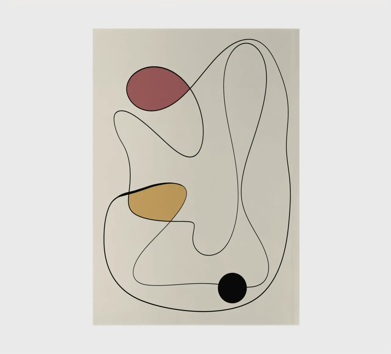 Minimale anmutige Linie Kunst abstrakt 20 Notizbuch von Little Dean