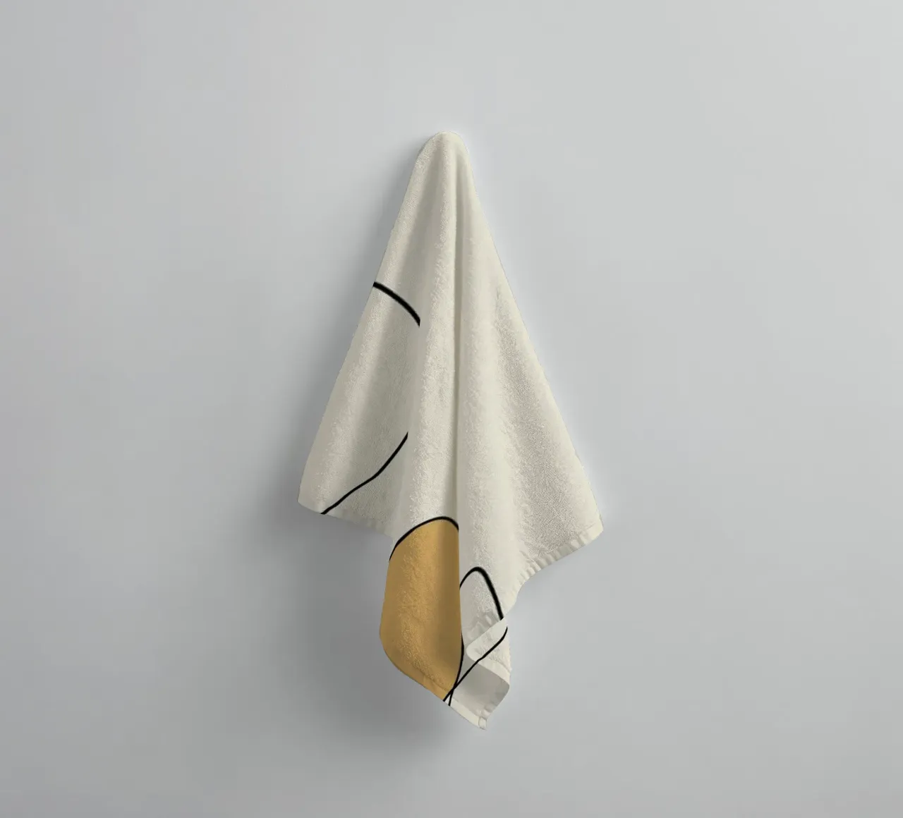 Dessin au trait minimaliste et gracieux abstrait 20 serviette de bain de Little Dean