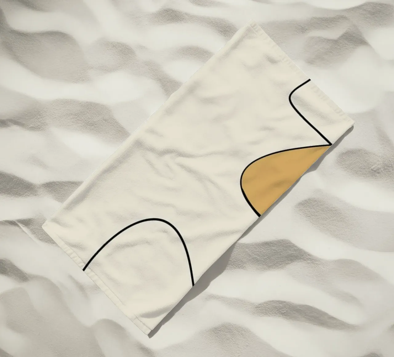 Arte lineal minimalista abstracto 20 toalla de playa de Little Dean