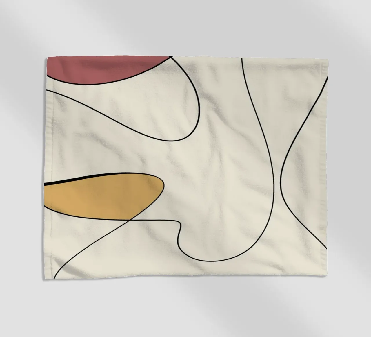 Arte lineal minimalista abstracto 20 toalla de playa de Little Dean