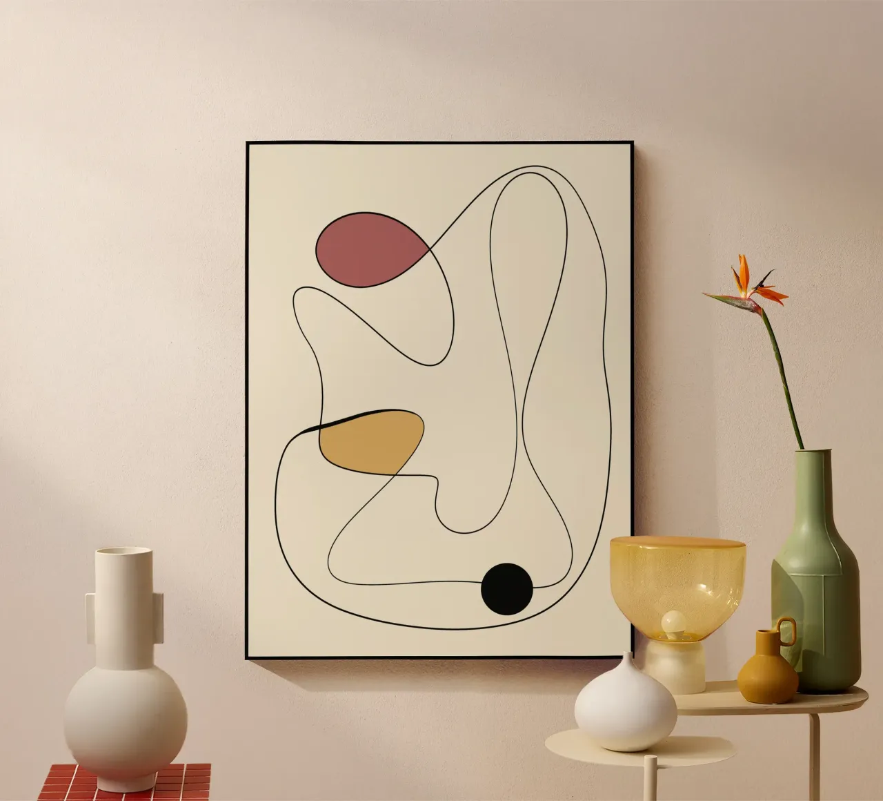Arte lineal minimalista abstracto 20 metacrilato de Little Dean