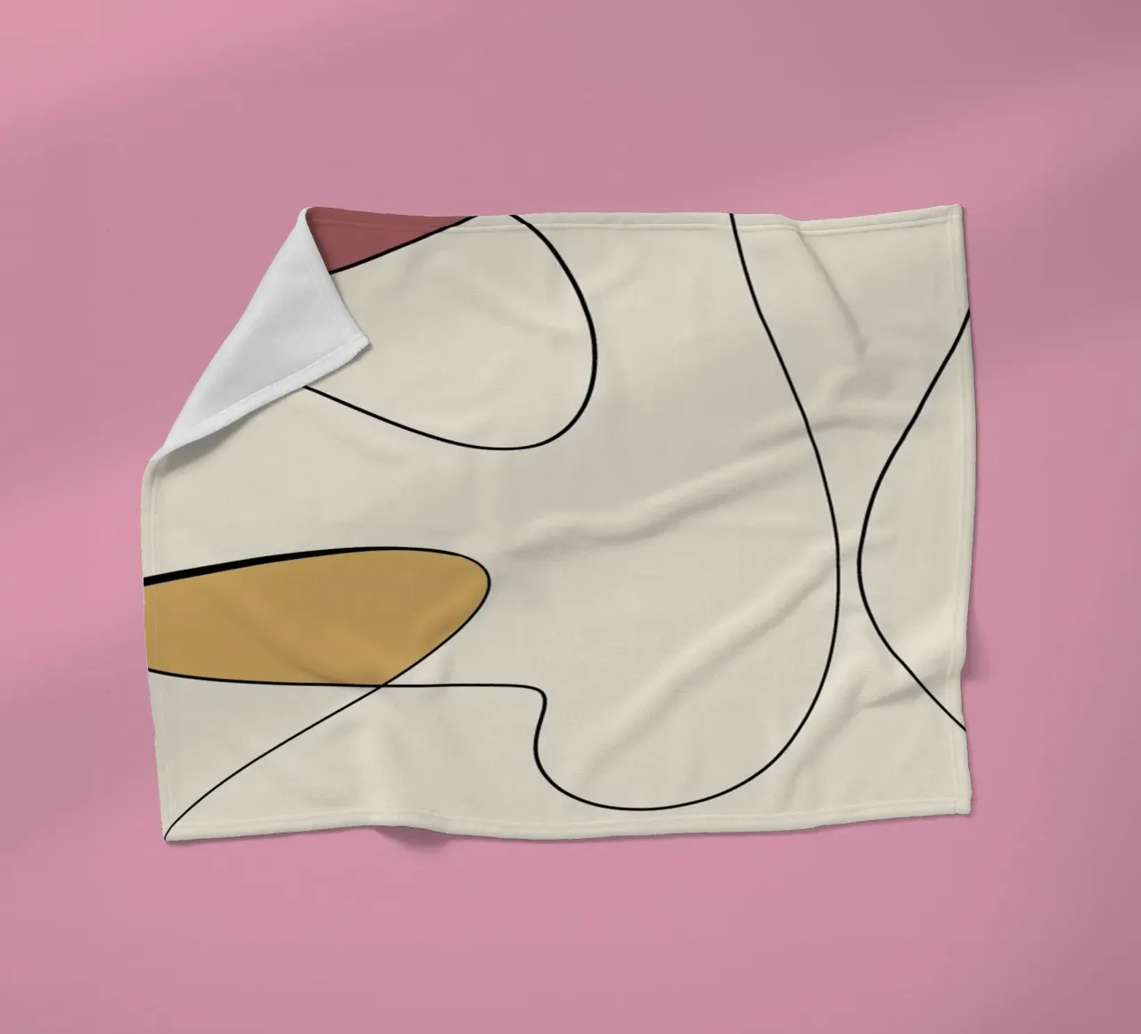 Arte lineal minimalista abstracto 20 manta de franela de Little Dean