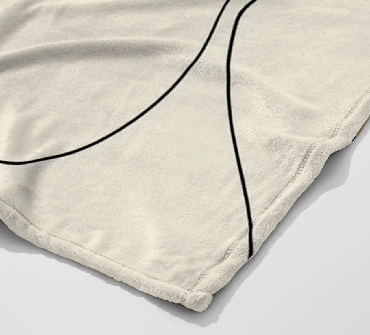 Minimal graceful line art abstract 20 fleece blanket by Little Dean