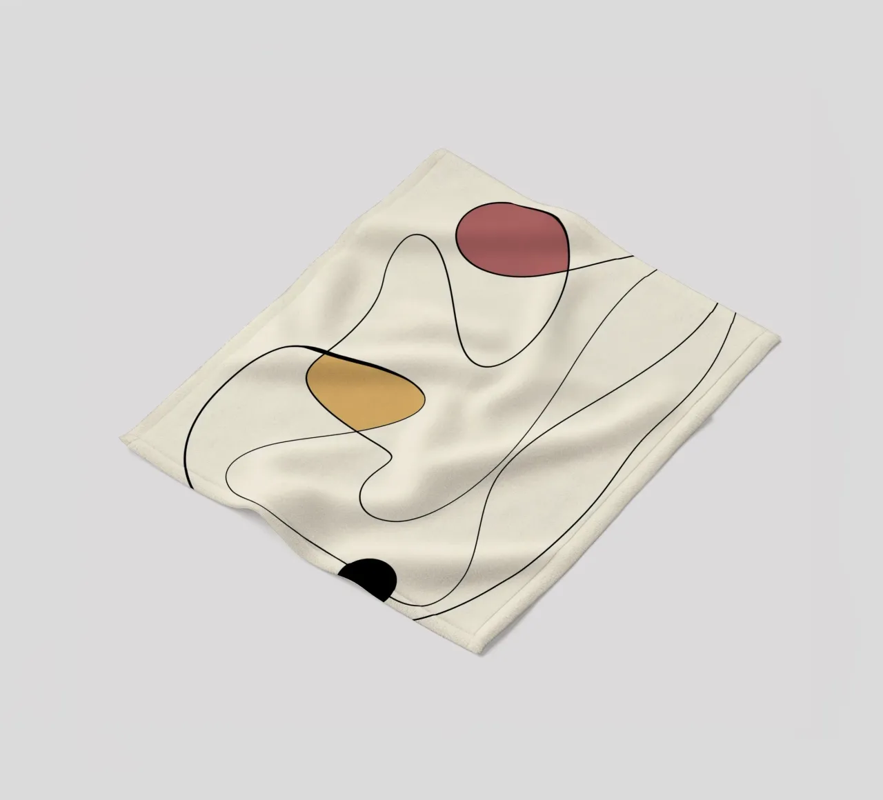 Arte lineal minimalista abstracto 20 manta de franela de Little Dean