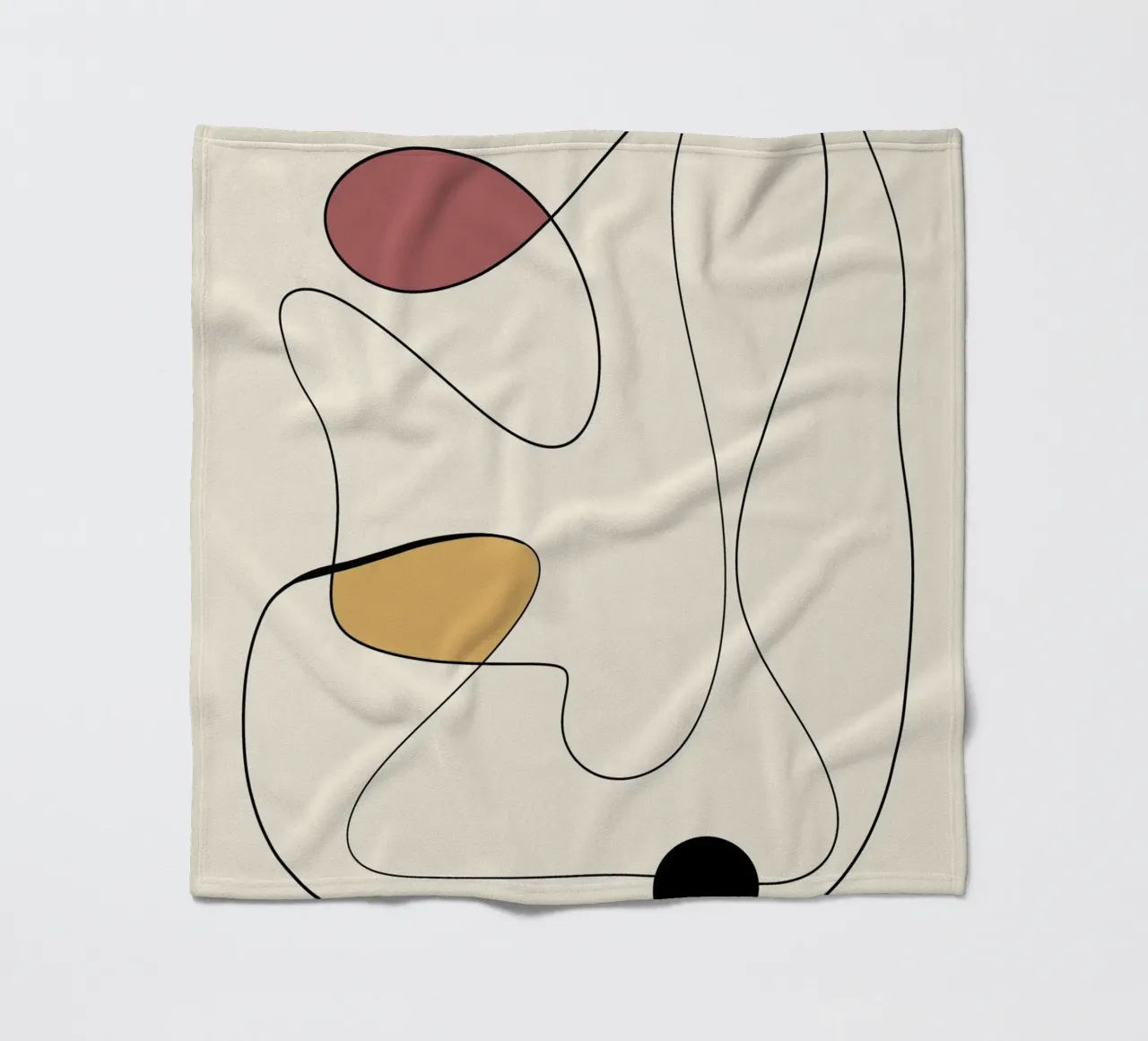 Arte lineal minimalista abstracto 20 manta de franela de Little Dean