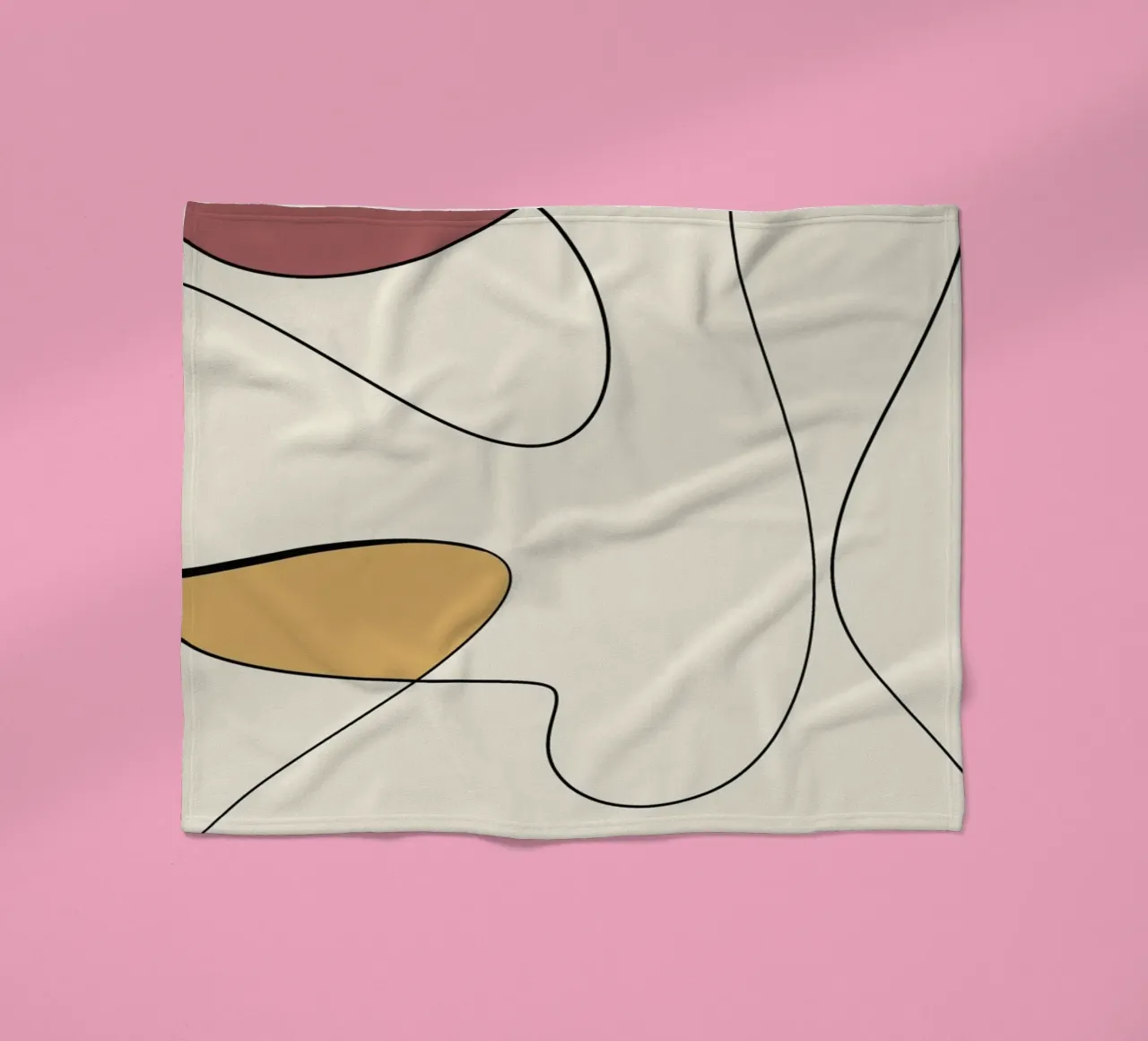 Arte lineal minimalista abstracto 20 manta de franela de Little Dean