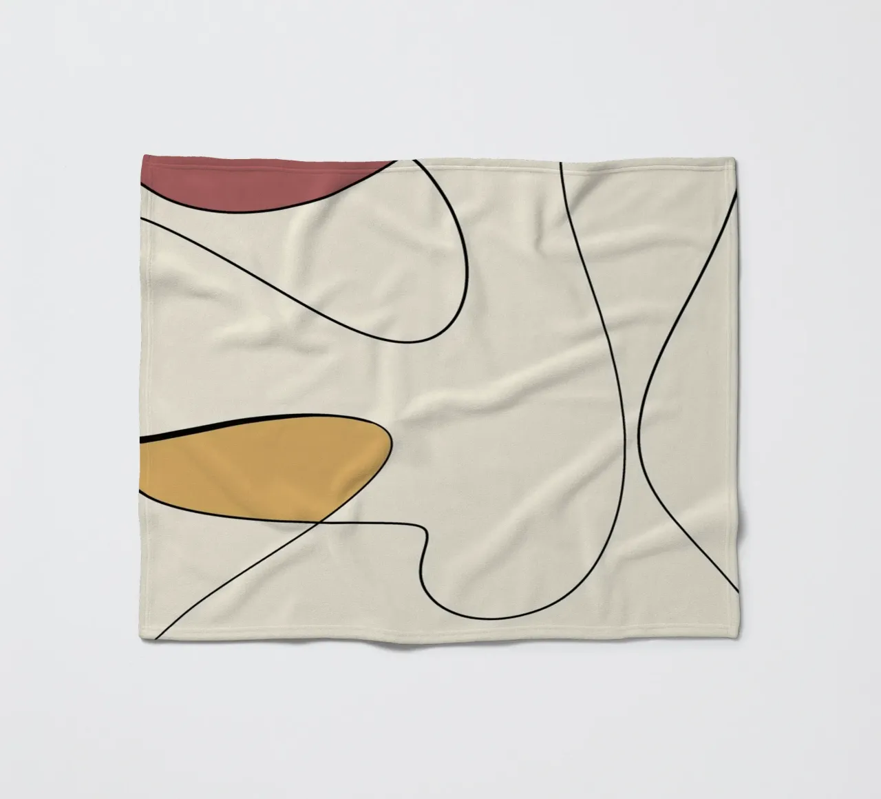 Arte lineal minimalista abstracto 20 manta de franela de Little Dean