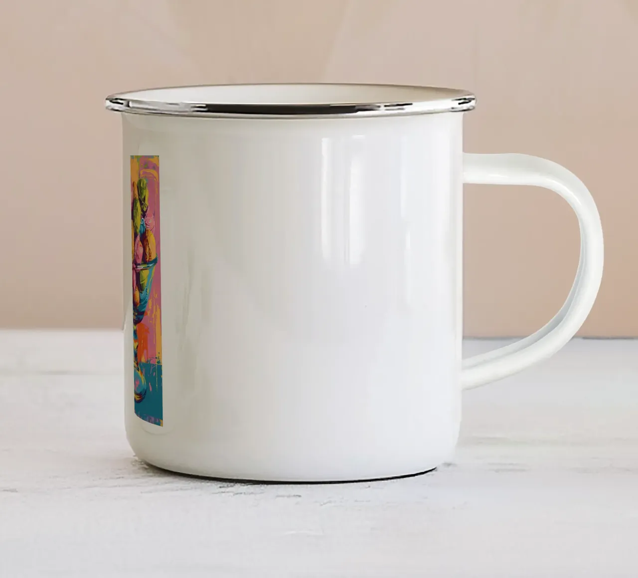 Dolci in stile pop art tazza in smalto da M-Ulrich-Digital Art