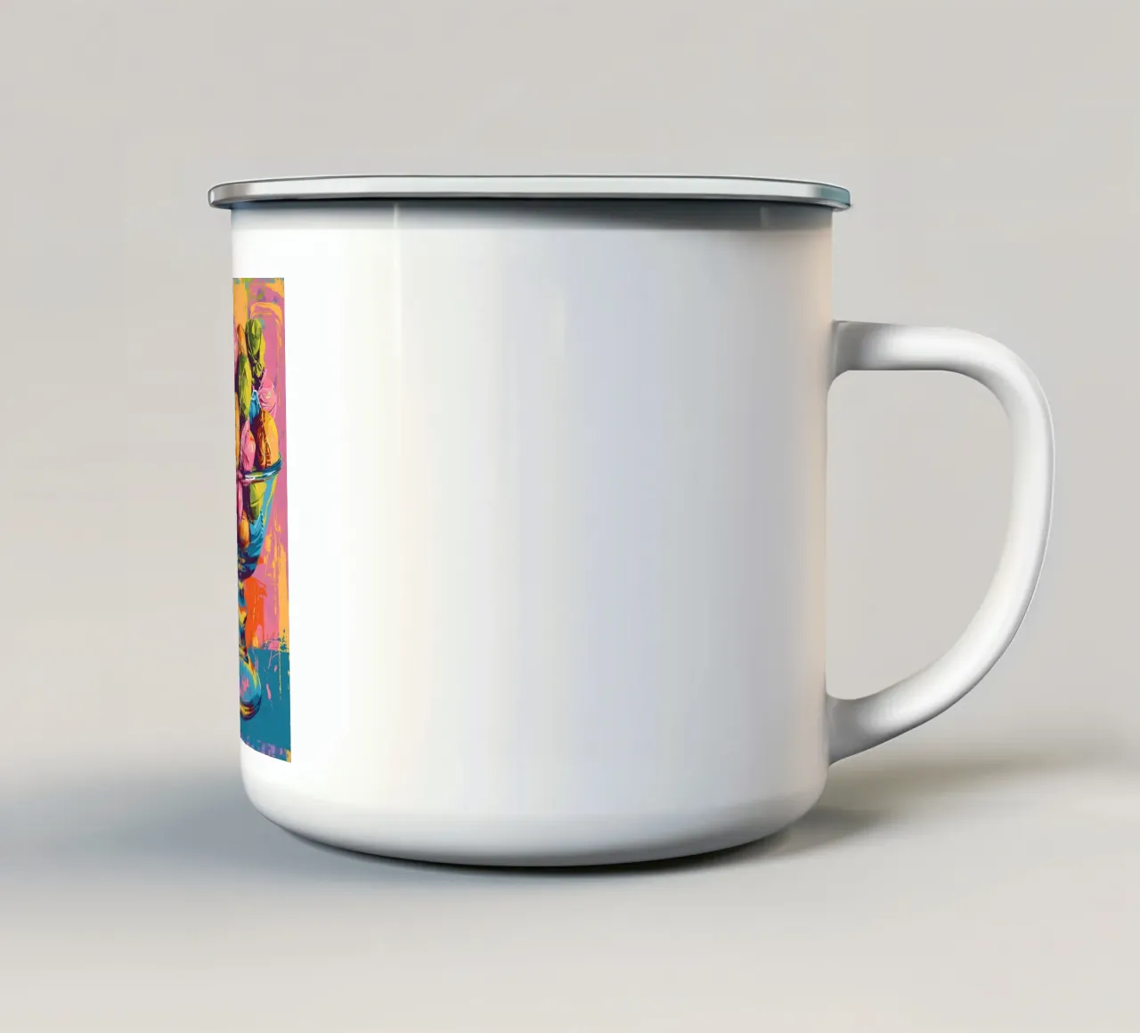 Dolci in stile pop art tazza in smalto da M-Ulrich-Digital Art