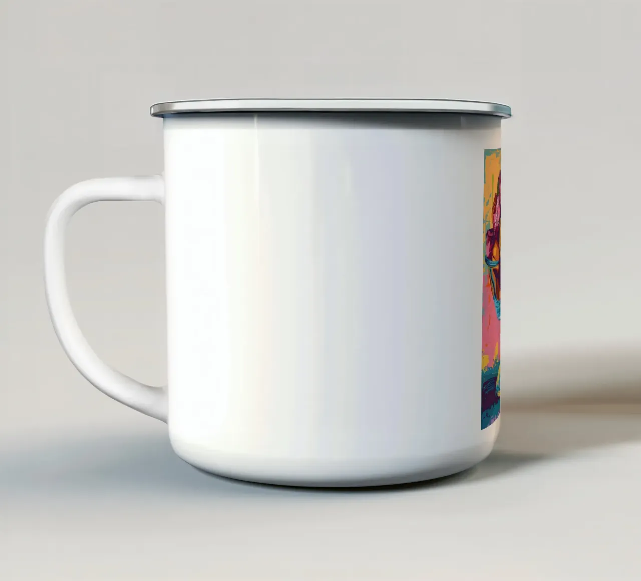 Dolci in stile pop art tazza in smalto da M-Ulrich-Digital Art