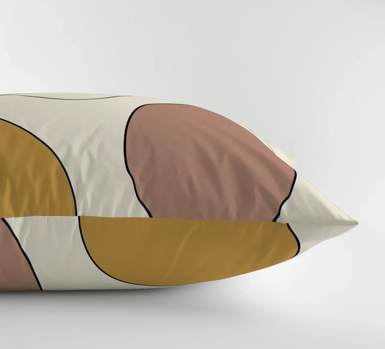 Minimal graceful line art abstract 19 cuscino da Little Dean