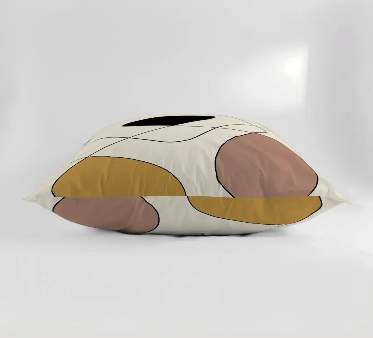 Minimal graceful line art abstract 19 cuscino da Little Dean