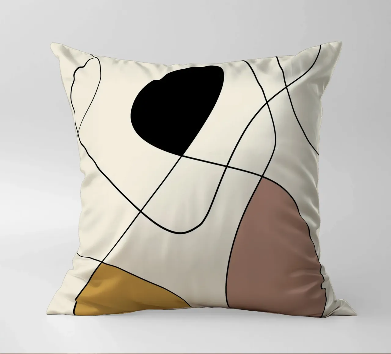 Minimal graceful line art abstract 19 cuscino da Little Dean