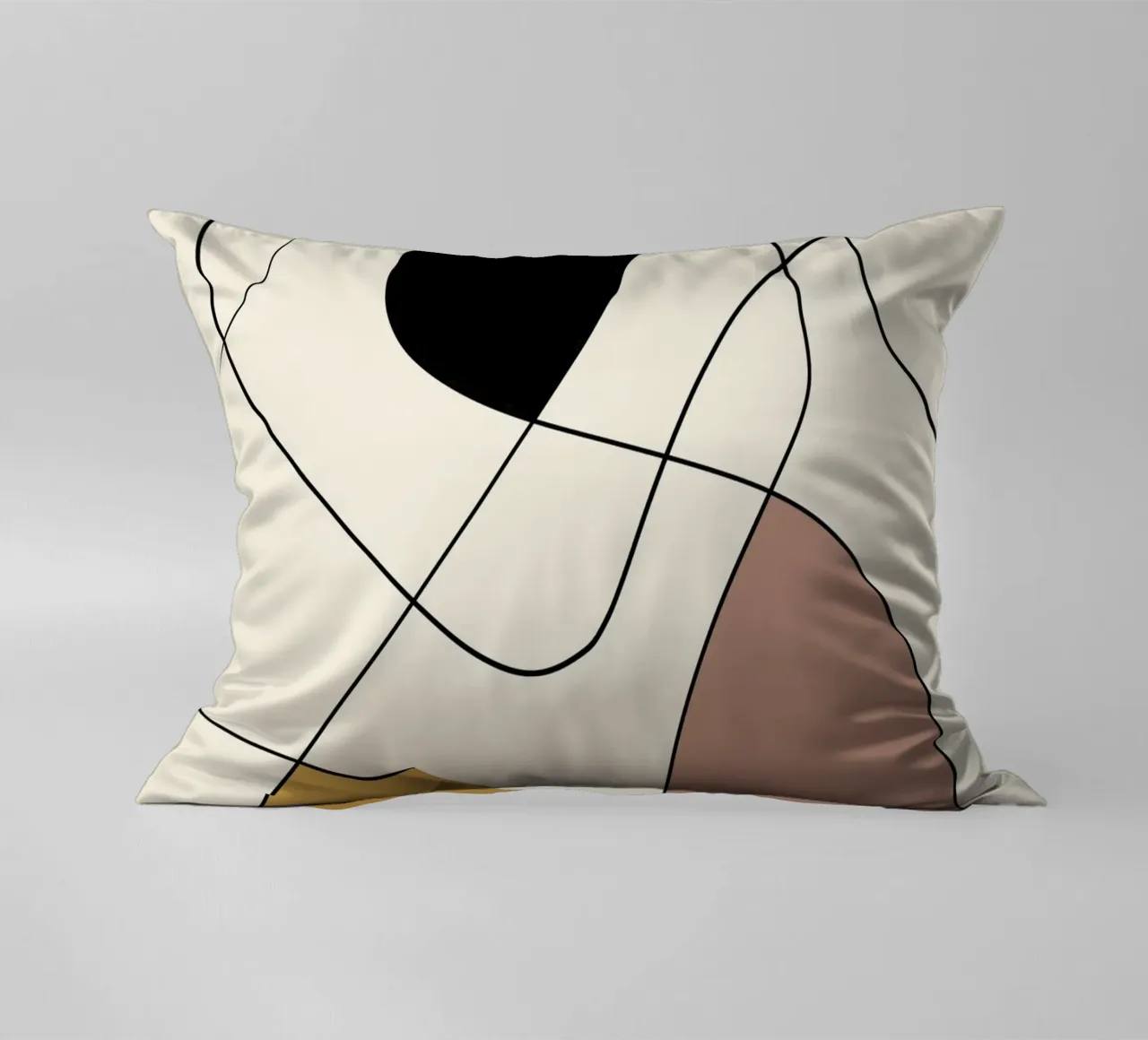 Minimal graceful line art abstract 19 cuscino da Little Dean