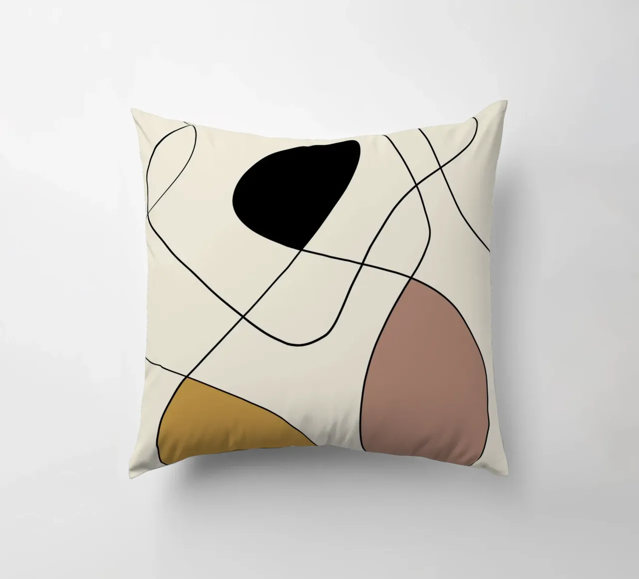 Minimal graceful line art abstract 19 cuscino da Little Dean