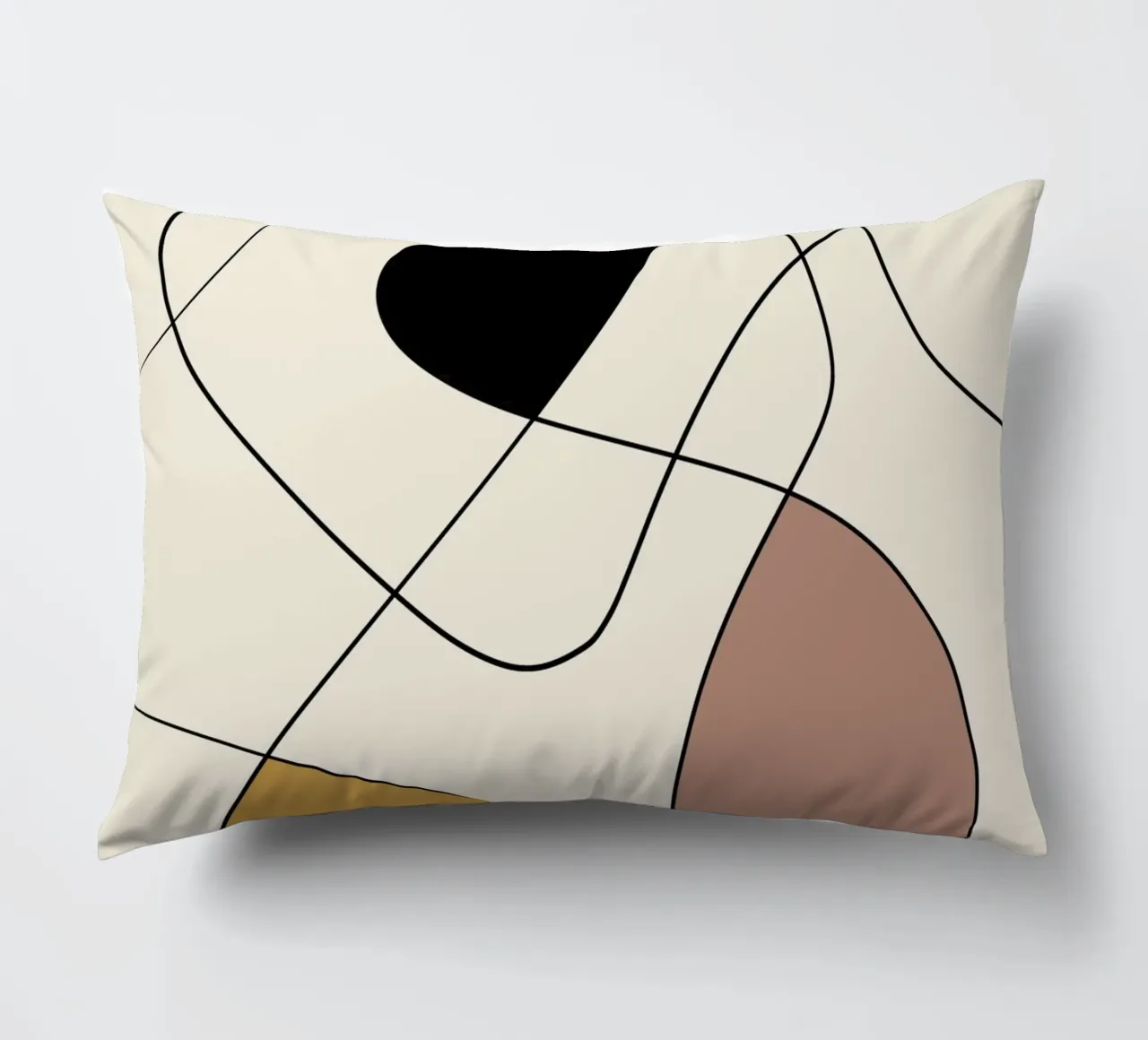 Minimale anmutige Linie Kunst abstrakt 19 Kissen von Little Dean