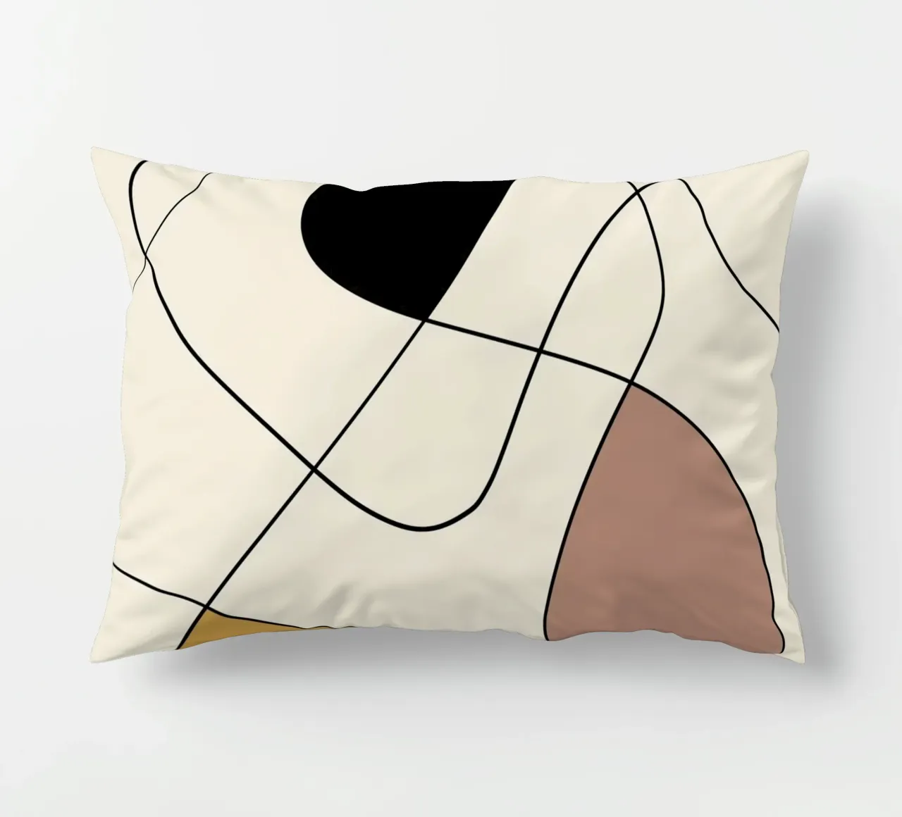 Minimal graceful line art abstract 19 cuscino da Little Dean