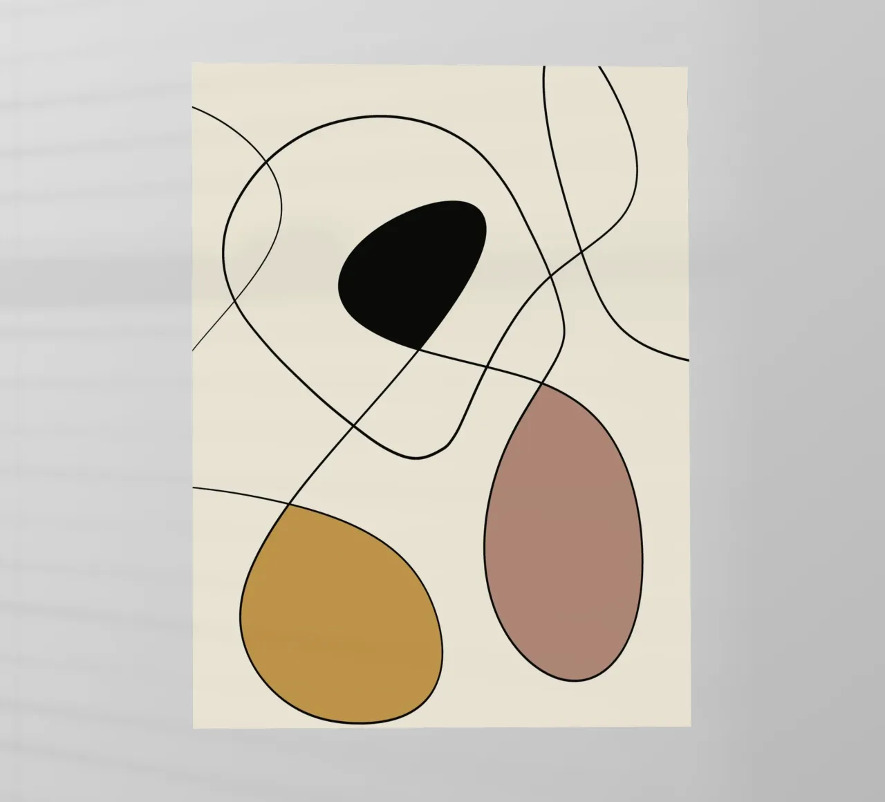 Minimal graceful line art abstract 19 pellicola backlit da Little Dean