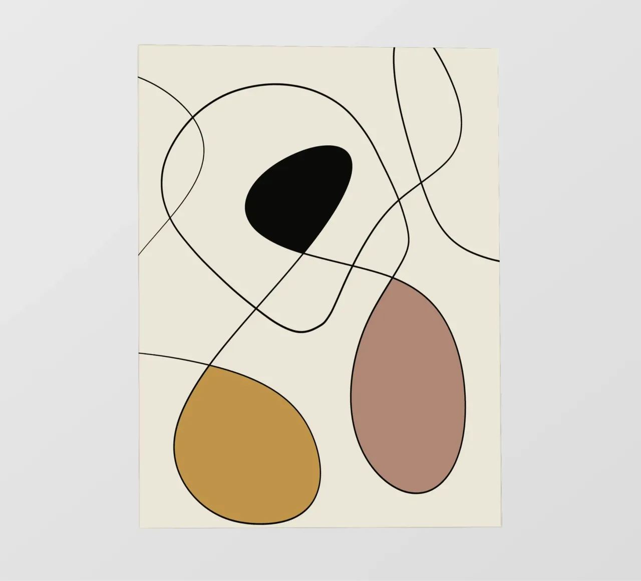 Minimal graceful line art abstract 19 pellicola backlit da Little Dean