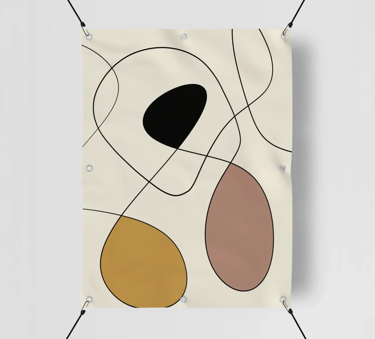 Minimal graceful line art abstract 19 telo in pvc da Little Dean