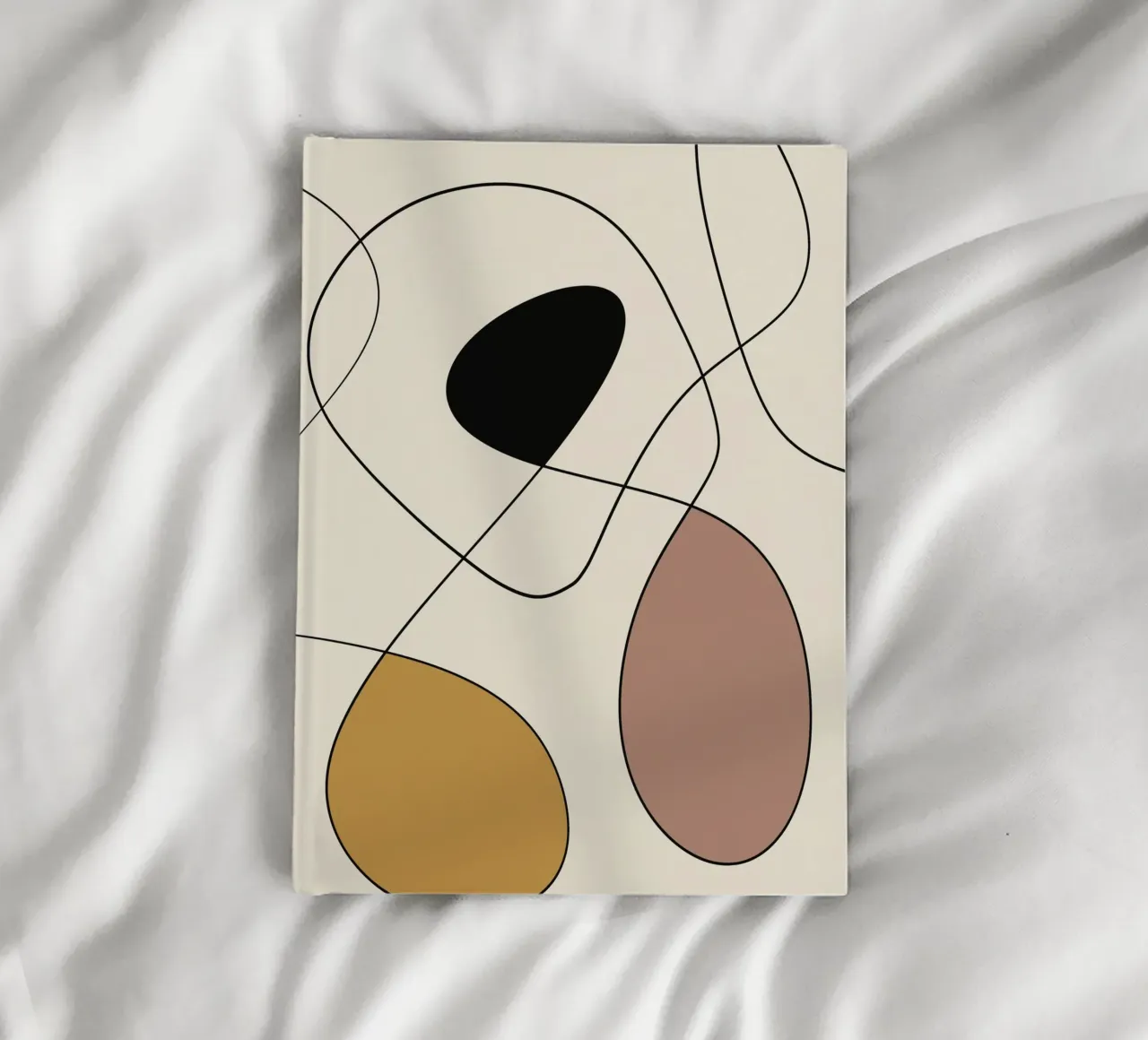 Minimal graceful line art abstract 19 notebook by Little Dean