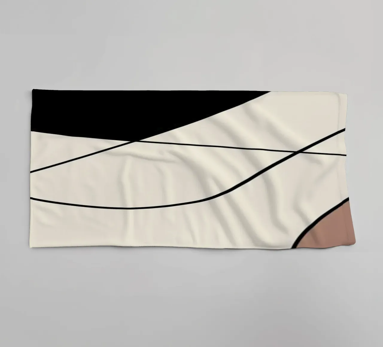 Arte lineal minimalista abstracto 19 toalla de baño de Little Dean