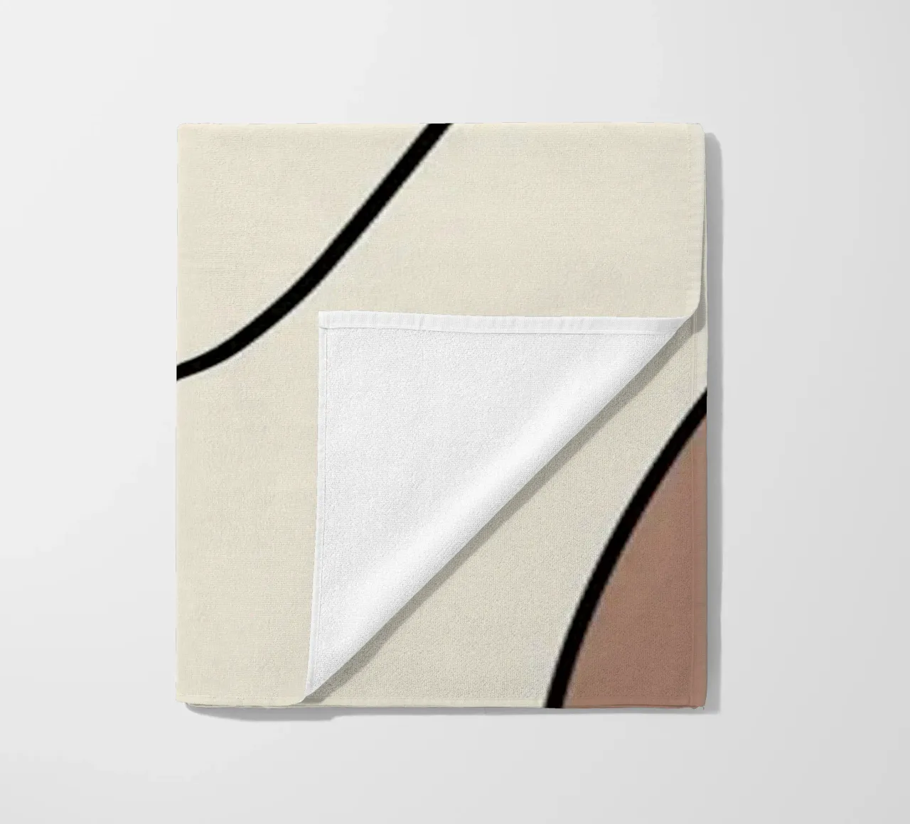 Arte lineal minimalista abstracto 19 toalla de playa de Little Dean