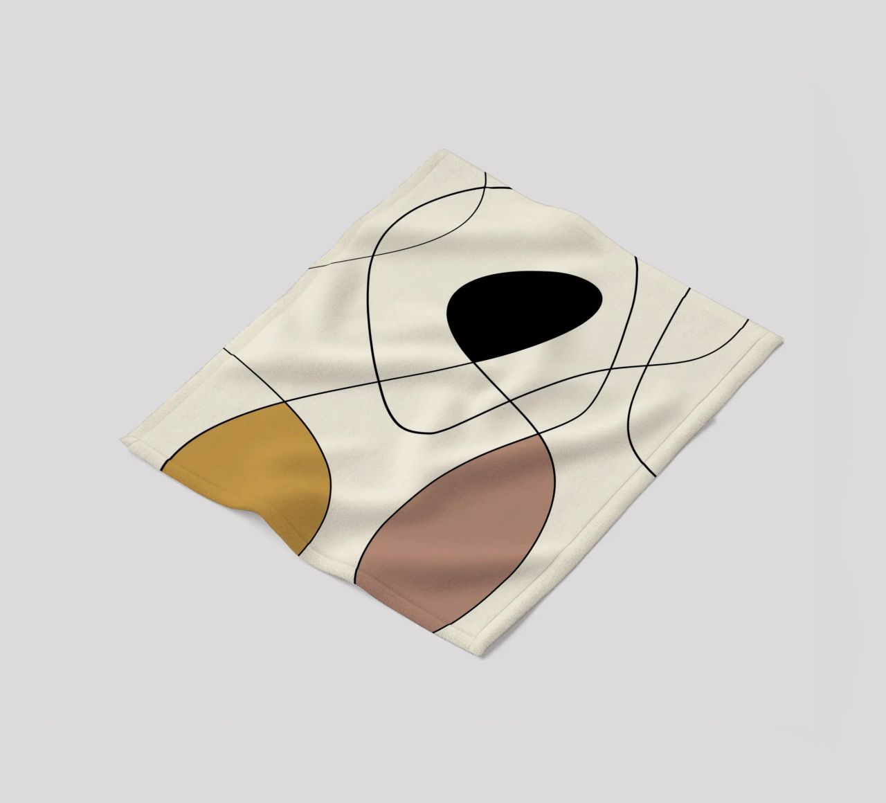 Minimal graceful line art abstract 19 coperta in pile da Little Dean