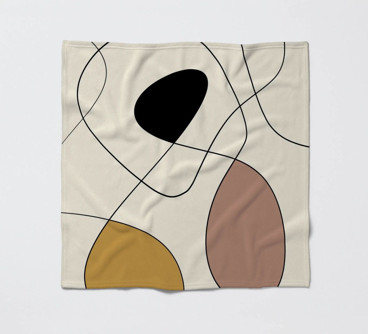 Minimal graceful line art abstract 19 coperta in pile da Little Dean
