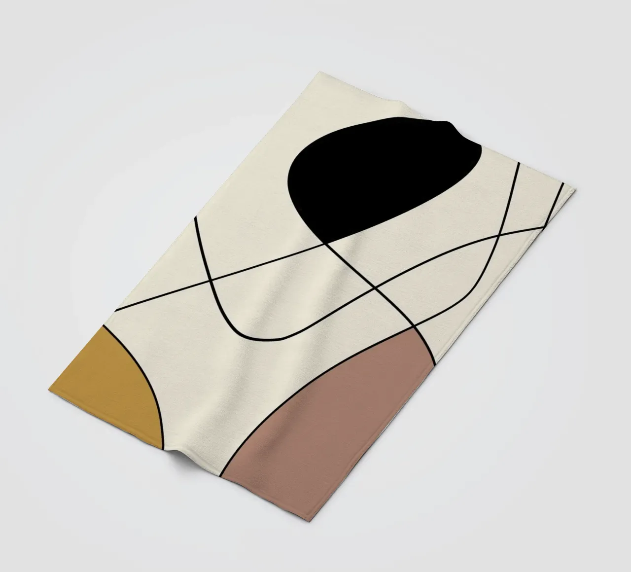 Minimal graceful line art abstract 19 coperta in pile da Little Dean