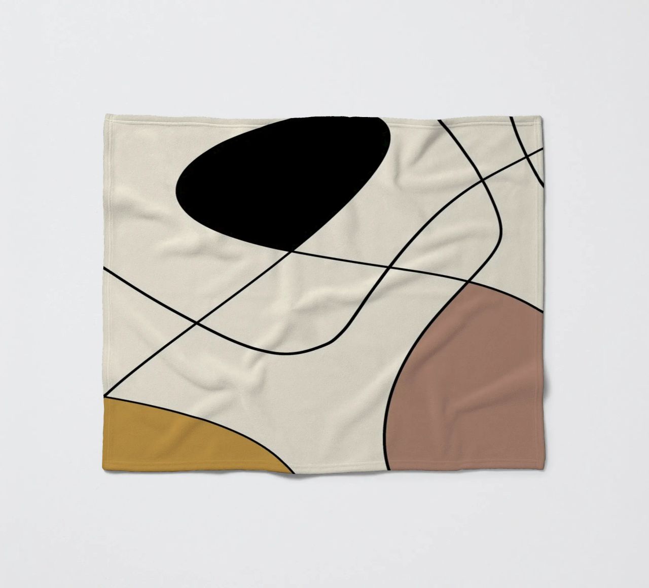 Minimal graceful line art abstract 19 coperta in pile da Little Dean