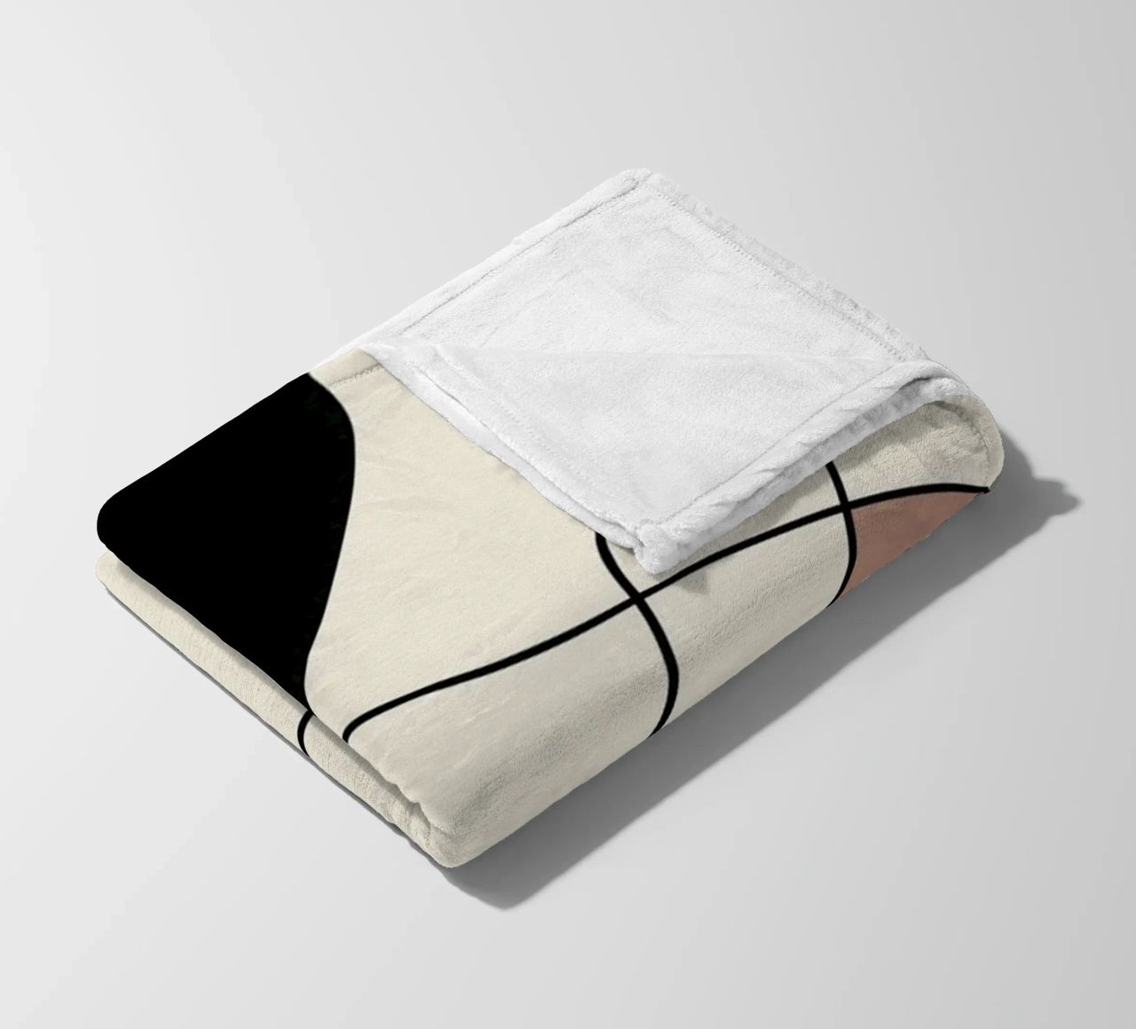Minimal graceful line art abstract 19 coperta in pile da Little Dean