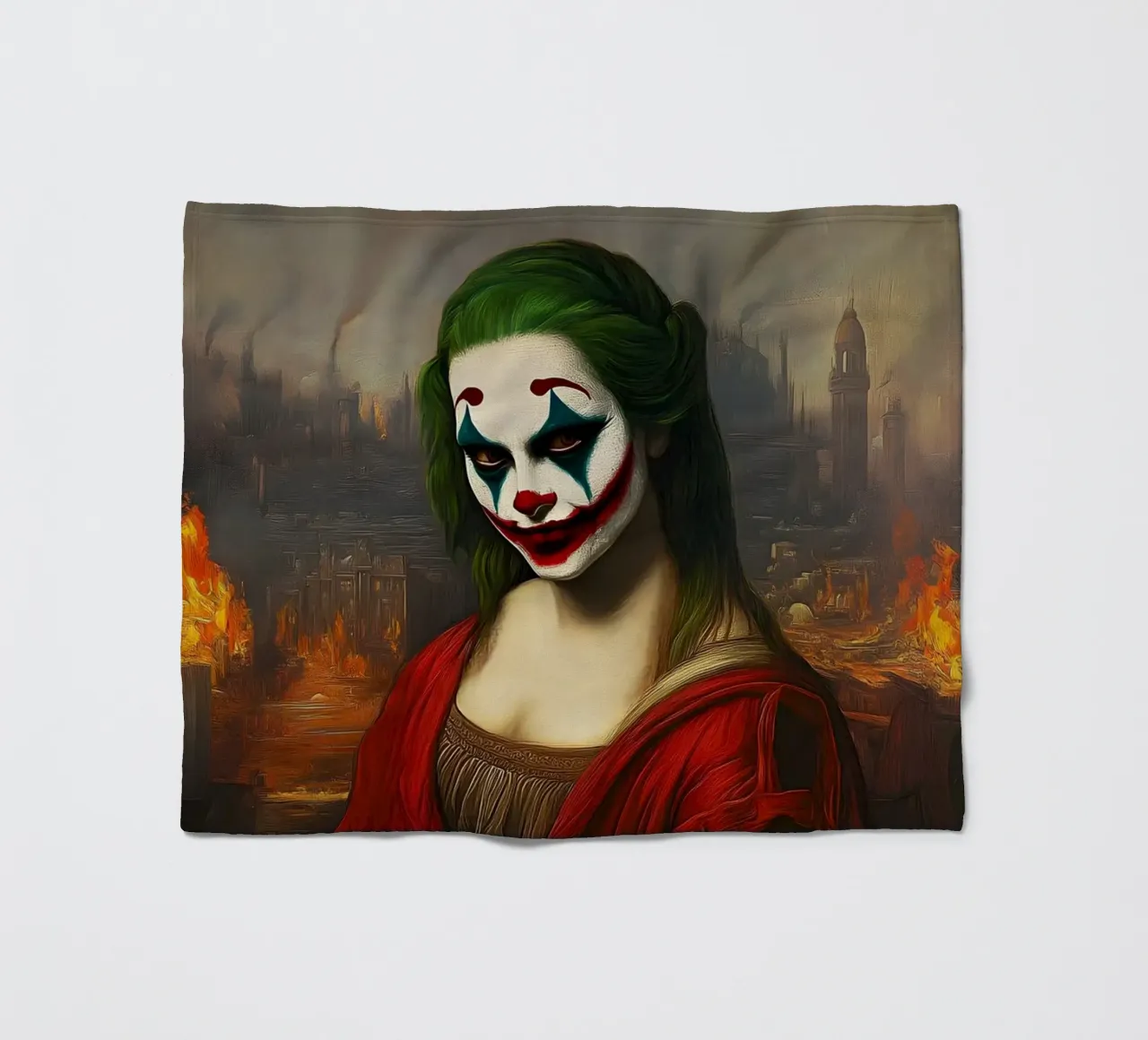 Joker incontra Monna Lisa coperta in pile da M-Ulrich-Digital Art