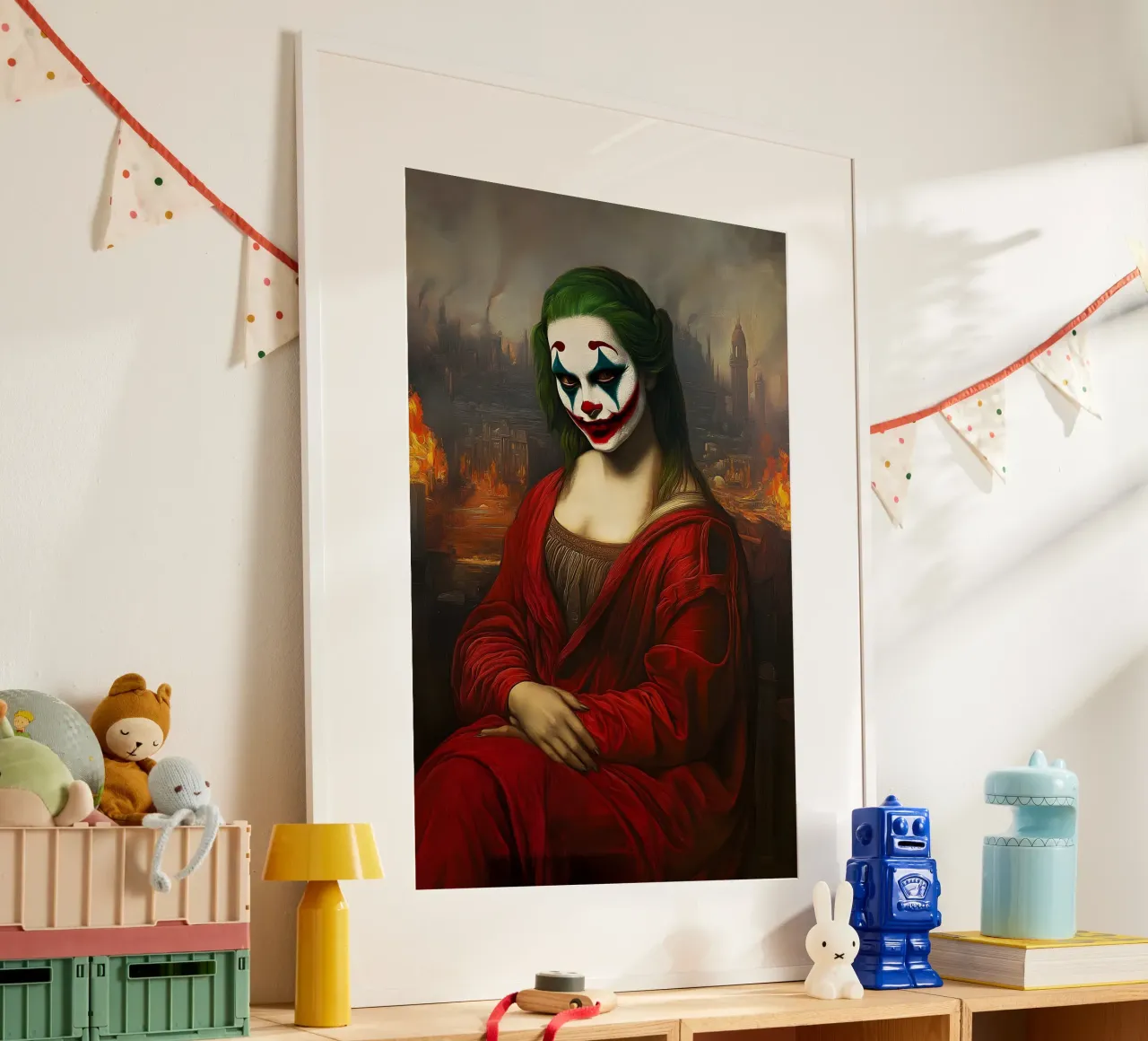 Joker incontra Monna Lisa carta hahnemühle da M-Ulrich-Digital Art