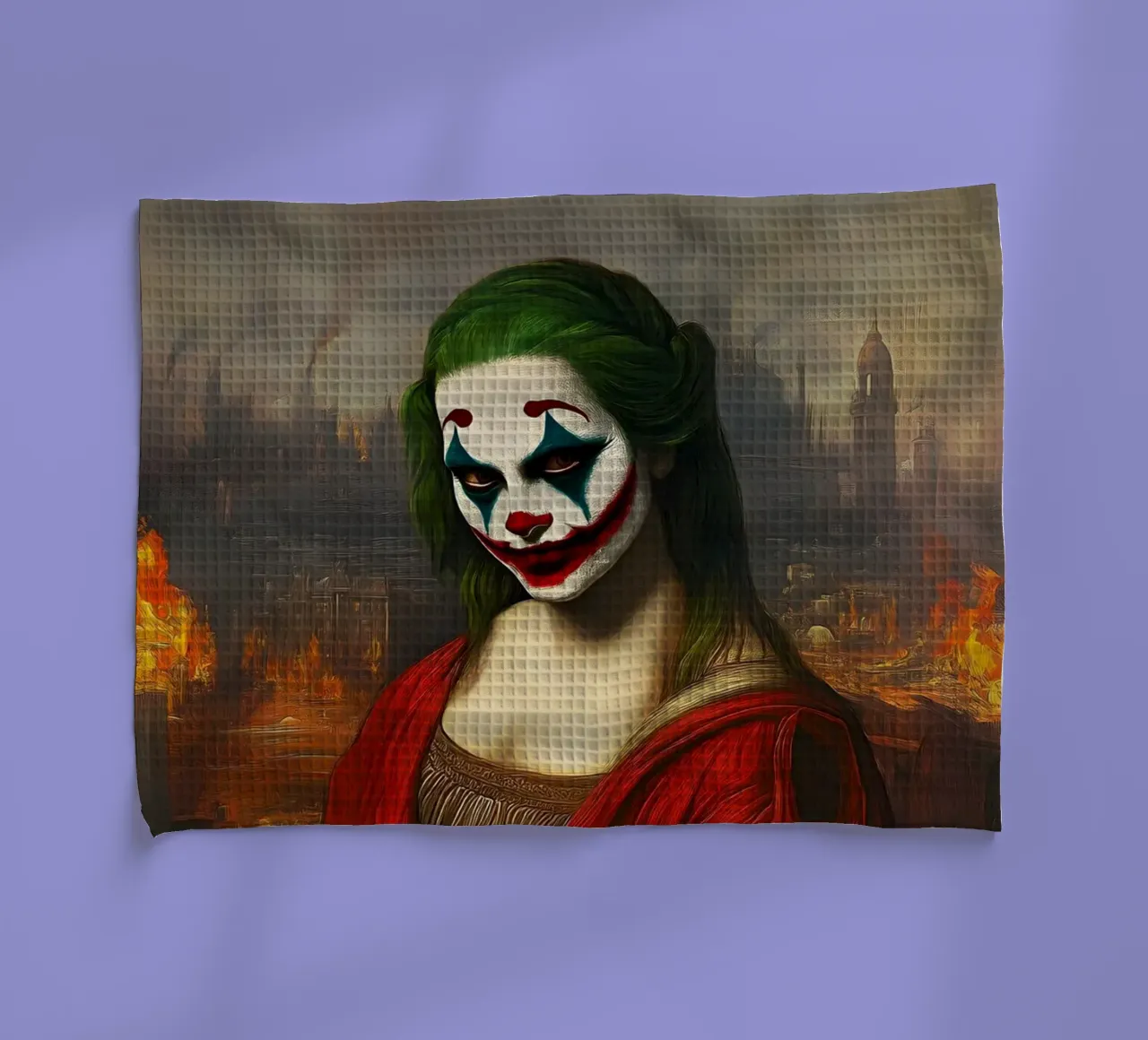 Joker incontra Monna Lisa canovaccio da cucina da M-Ulrich-Digital Art