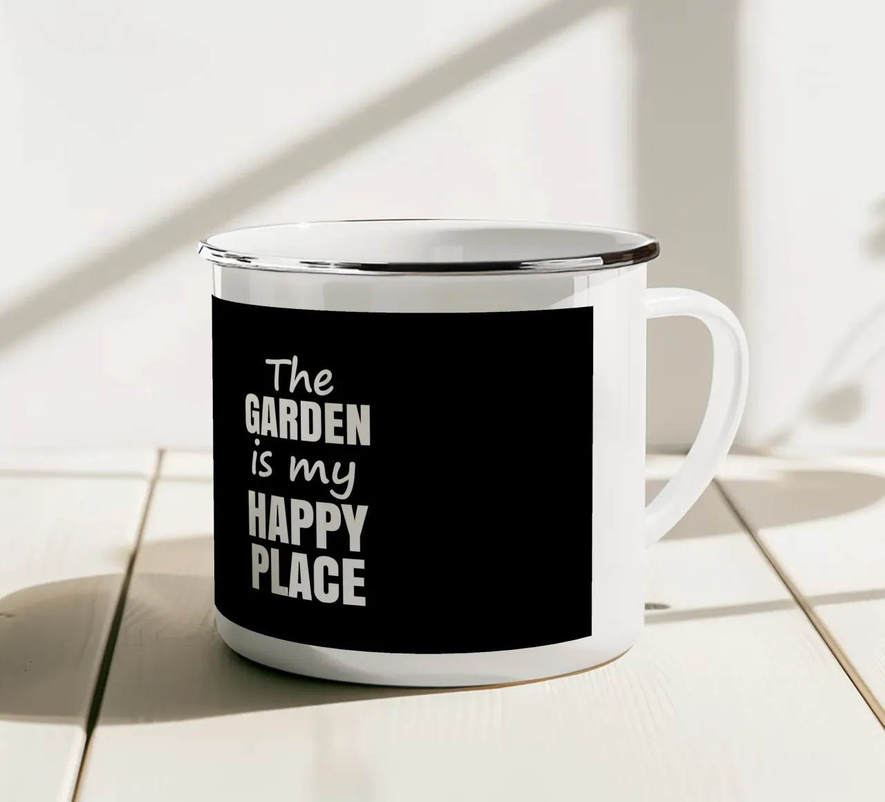 The garden is my happy place tazza in smalto da mygreenvalue