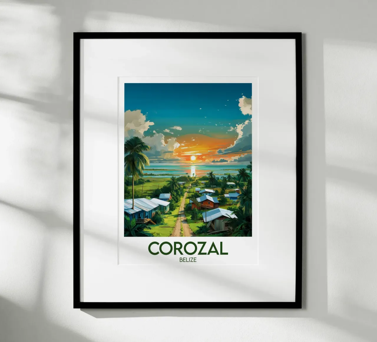 Affiche Corozal poster con telaio in plastica da Frame the World