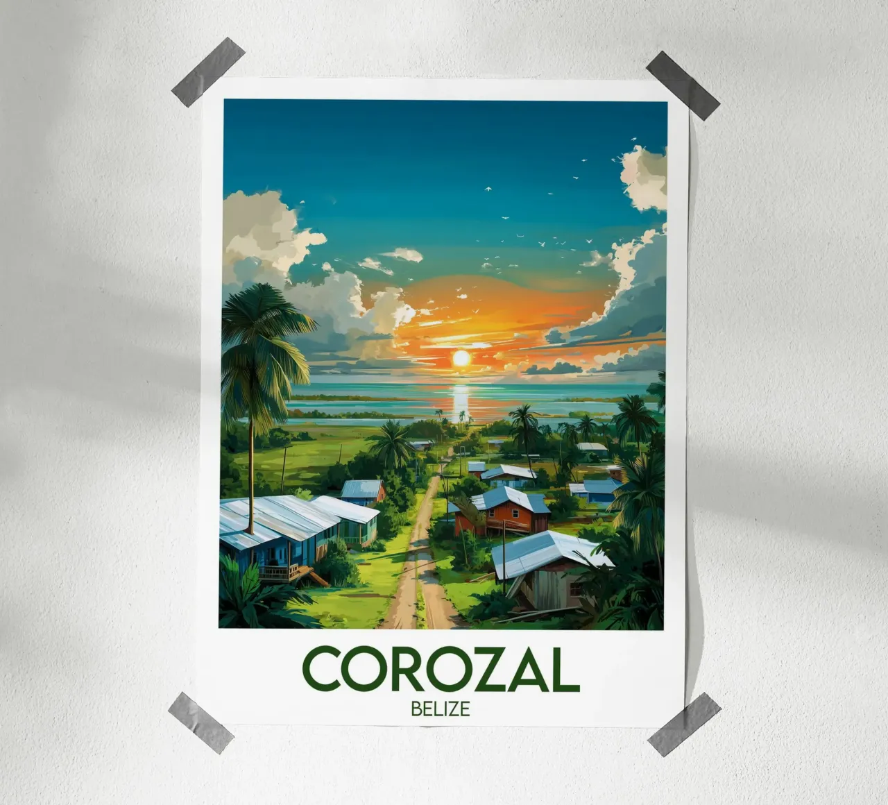 Affiche Corozal poster con telaio in plastica da Frame the World