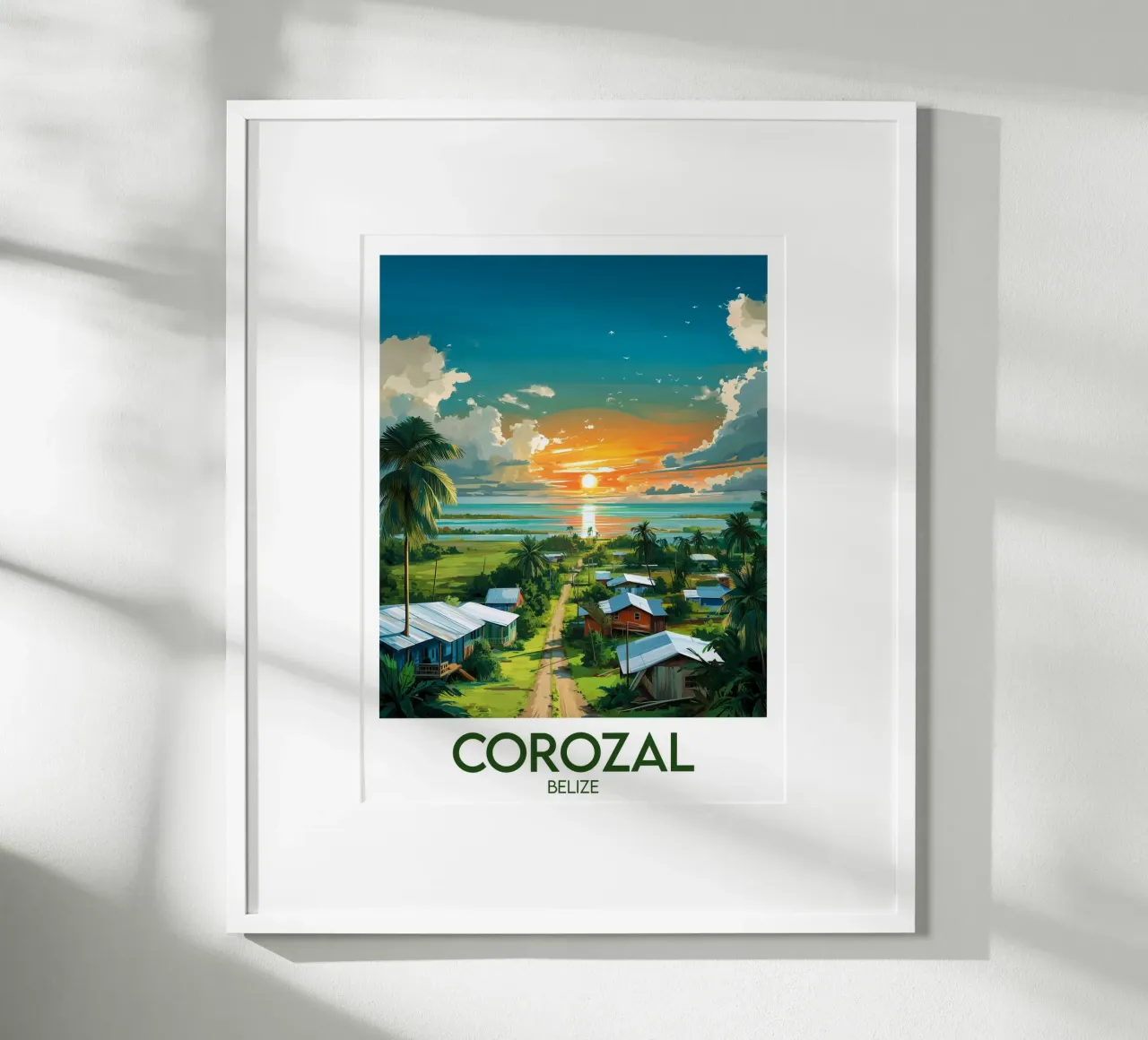 Affiche Corozal poster con telaio in plastica da Frame the World