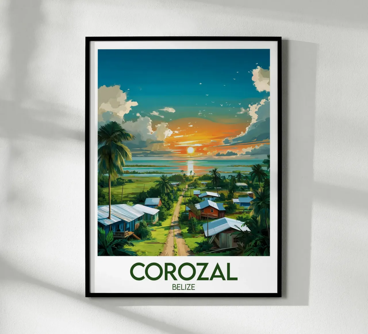Affiche Corozal poster con telaio in plastica da Frame the World