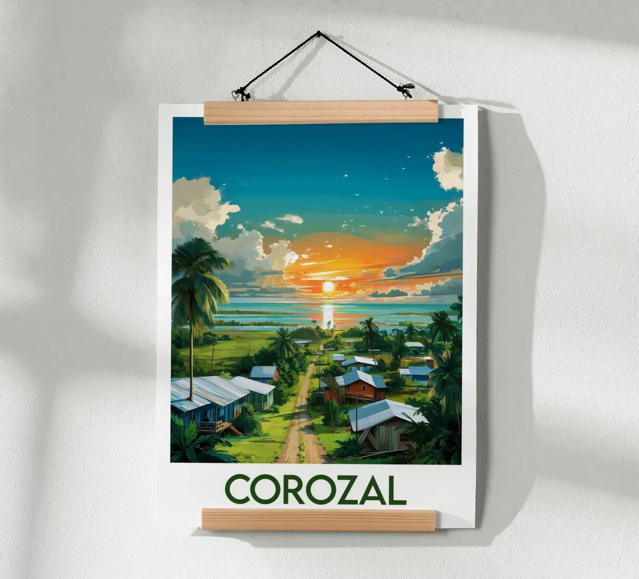 Affiche Corozal poster con telaio in plastica da Frame the World