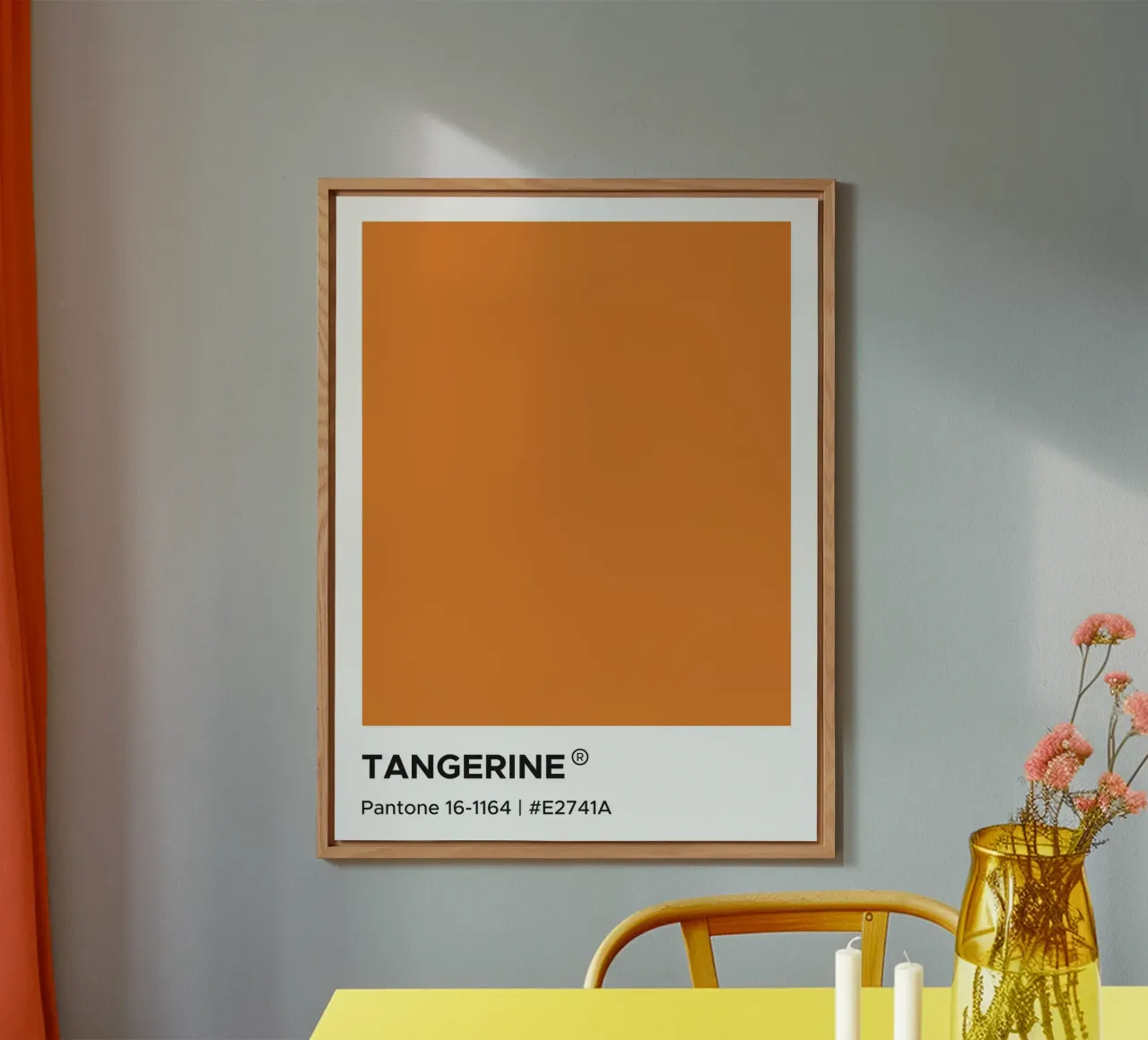 Tangerine Pantone forex plate by Paigaam Studio