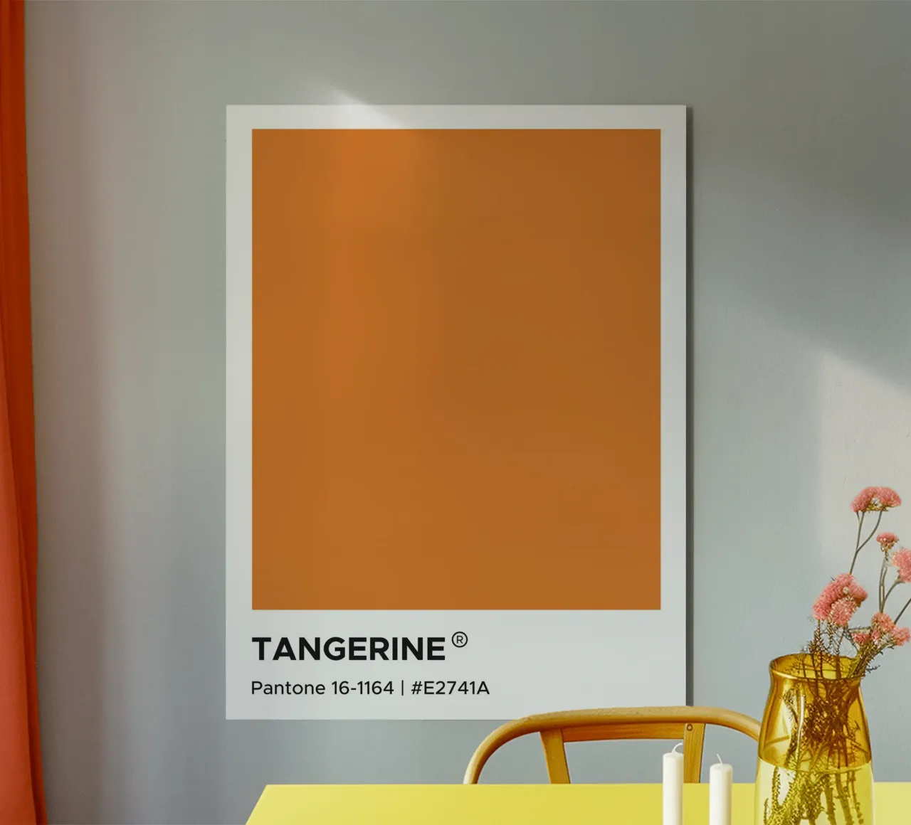 Tangerine Pantone forex plate by Paigaam Studio
