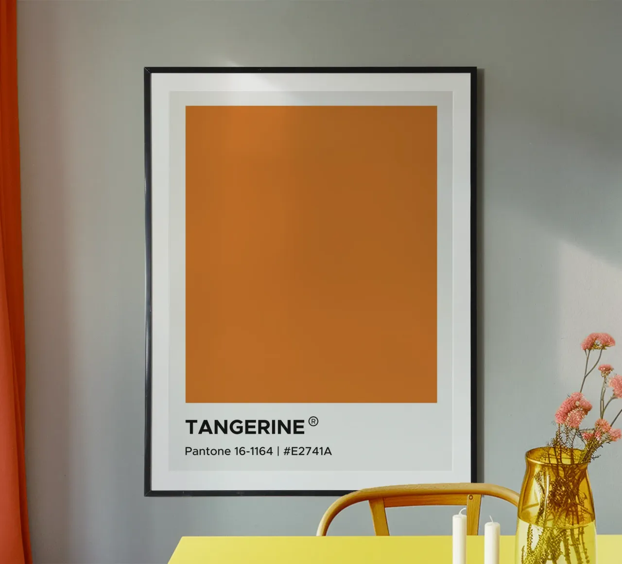 Tangerine Pantone Hahnemühle von Paigaam Studio