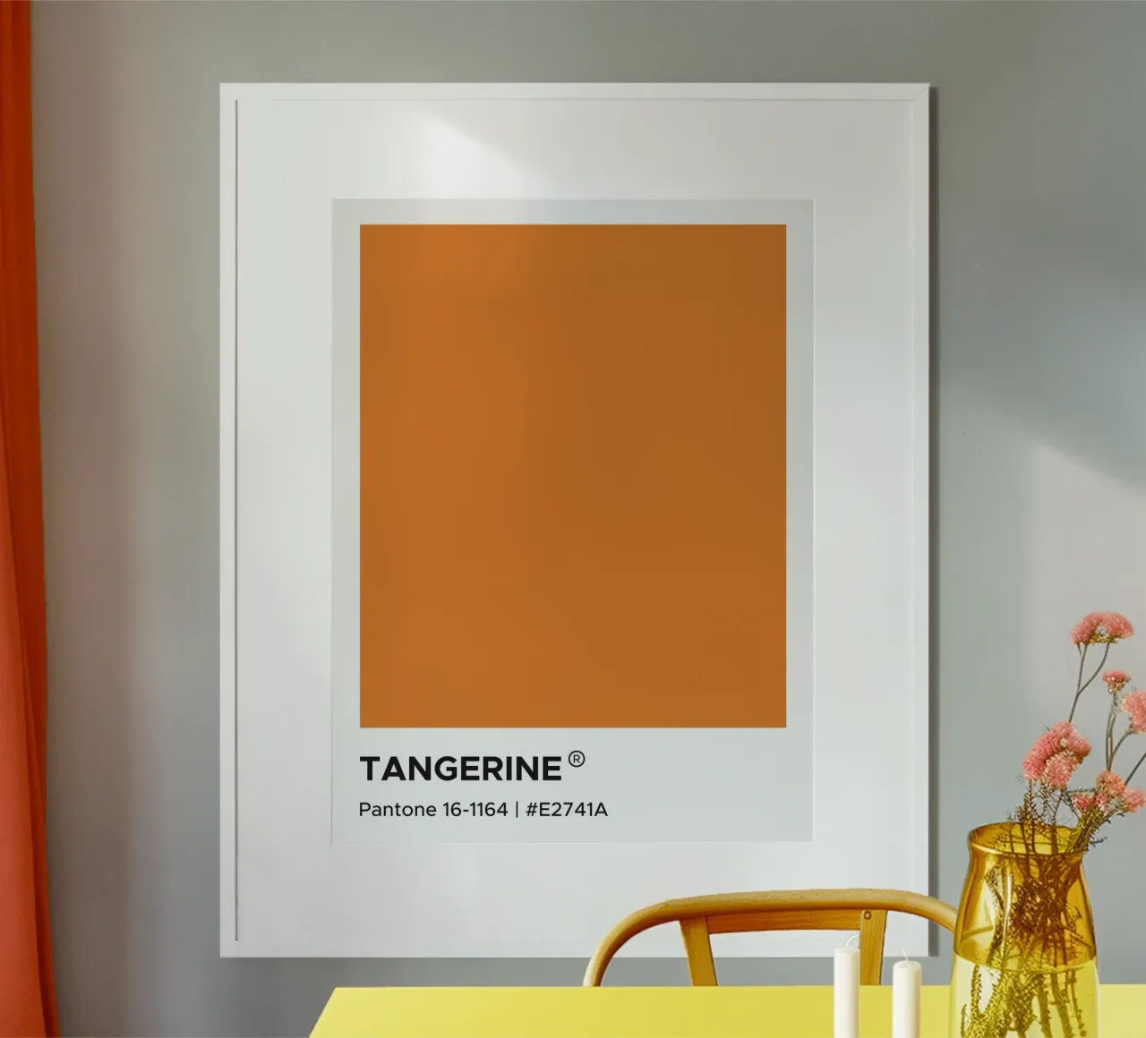 Tangerine Pantone Hahnemühle von Paigaam Studio