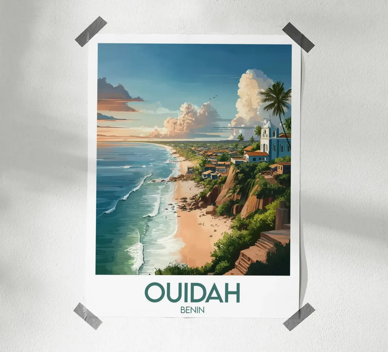 Affiche Ouidah poster con telaio in legno da Frame the World